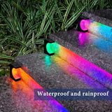 4 Pack Solar Step Lights Outdoor, IP65 Waterproof LED Stair Lights with RGB Color Changing for Garden, Patio, Yard | Lumora