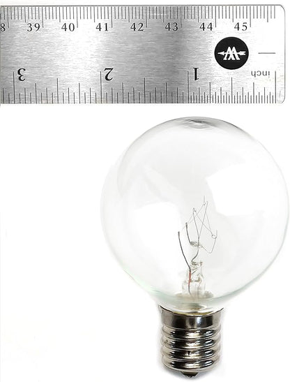 Hometown Evolution, Inc. 100 Foot C9 Commercial Exterior Globe String Lights with 80 G50 2 Inch Clear Bulbs (Black Wire) for Weatherproof Heavy Duty Vintage Outside Lighting