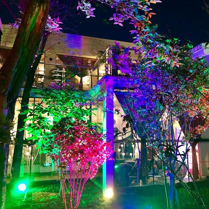 10W Low Voltage Landscape Lighting RGB Color Changing LED Landscape Lights Remote Control Waterproof Garden Patio | Lumora