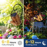 Solar Lights Outdoor Garden Decor, Solar Lanterns Watering Can Lights Gardening Gifts for Mom Women Grandma | Lumora