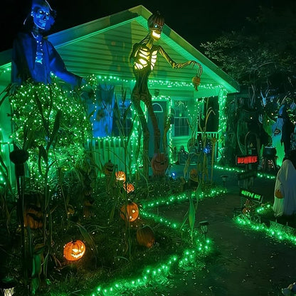 LAMPHOME St. Patrick's Day Mini String Lights, Super-Bright Extendable Green Christmas Lights Decoration 100Lights 19.6ft UL Certified Mini Bulb String Lights Set for Outdoor Christmas Tree Decor