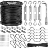 Belio String Light Hanging Kit, Stainless Steel Cable for Outdoor Lights, 182 FT Wire Rope Cable Turnbuckle and | Lumora