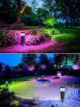 5W RGBW Low Voltage Landscape Pathway Lights with Connectors 12V Outdoor Color Changing Landscape Lighting LED | Lumora