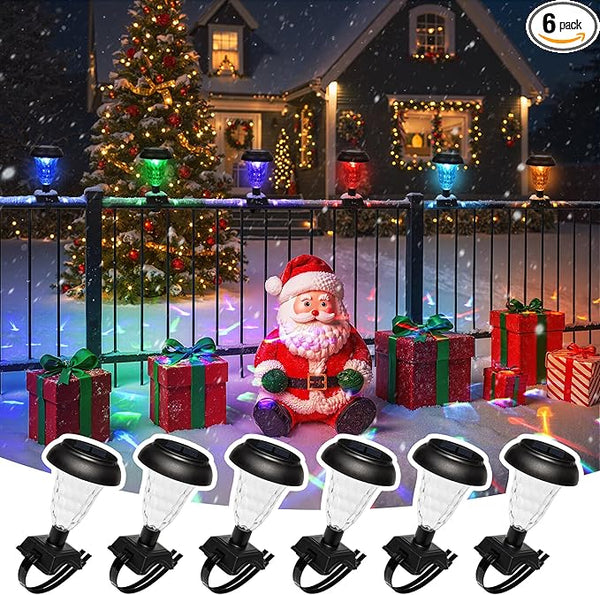 Solar Christmas Fence Lights Outdoor Decor, Waterproof Patio Lights with RGB Color Changing for Holiday & Halloween | Lumora