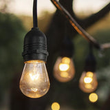 JONATHAN Y JYL8702A 48' Outdoor LED String Lights with 15 S14 Edison Bulbs, Dimmable Weatherproof Commercial Grade | Lumora