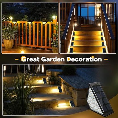 Solar Deck Lights Outdoor Solar Step Lights, Stairs, Step, Fence, Yard, Patio, Railing, Garden and Pathway