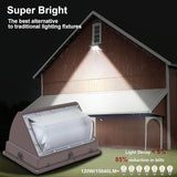 120W LED Wall Pack with Photocell, 5000K 15840LM Dusk to Dawn Lights Security Switch Control Outdoor Wall Light | Lumora
