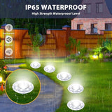 Solar Ground Lights 8 Pack Waterproof Outdoor Solar Lights for Yard Led Solar Garden Lights Bright Solar Powered | Lumora