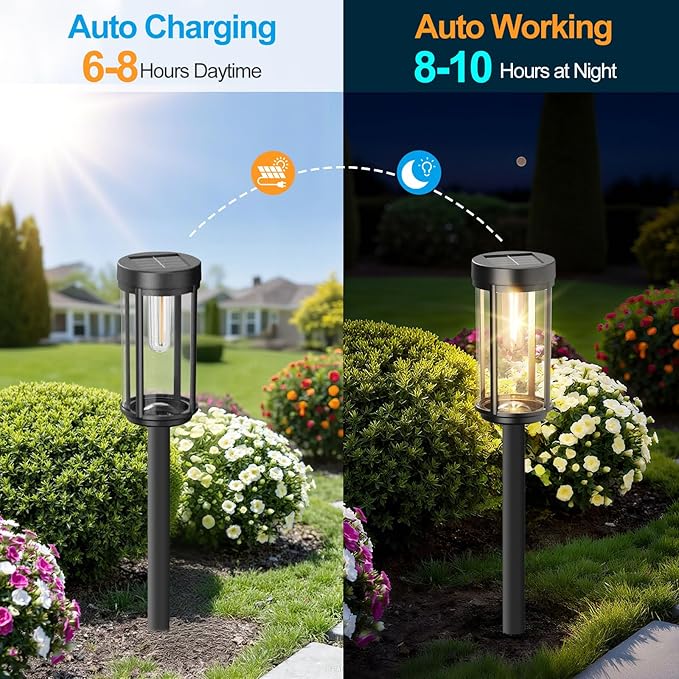 12 Pack Solar Lights Outdoor Waterproof for Garden Walkway Pathway Lawn Yard Decorative Modern Landscape Lighting. | Lumora