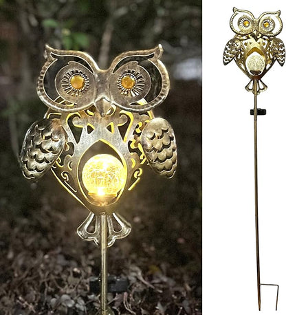 Owl Light for Garden Decor - Waterproof Pathway Stakes, Outdoor Lawn Patio Lights, Unique Yard Gift for Family
