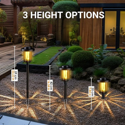 Solar Pathway Lights, 8 Pack Solar Light Outdoor IP65 Waterproof Landscape Lighting for Garden, Path, Yard, Walkway, Outdoor Decor Warm White
