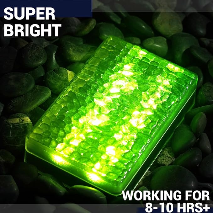 Solar Driveway Lights Color Changing, 6x9 Inch Solar Paver Light, Heavy Duty IP67 Waterproof Recessed Brick LED | Lumora