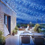 66ft Icicle Lights for Outside, Blue and White Christmas Lights Outdoor Indoor, 640 LED Twinkle String Light with | Lumora