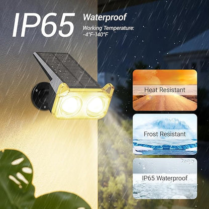 WdtPro Solar Lights Outdoor Waterproof, Solar Spot Lights Outdoor with Optical Lens, Auto ON/Off, 30H+ Runtime, Landscape Spotlights for Flag Yard Path Garden Tree, Warm White 6 Pack