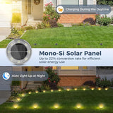 Peasur Mini Solar Ground Lights, 6 Pack Flat Solar Disc Lights Outdoor Waterproof, 2.3 Inch Small Solar Garden | Lumora