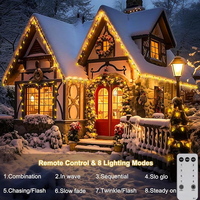 ZAIYW C9 Christmas Lights String, 66ft 100 LED Strawberry String Lights UL Plug C9 String Lights Green Wire | Lumora