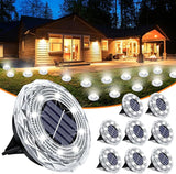 Solar Ground Lights 8 Pack Waterproof Outdoor Solar Lights for Yard Led Solar Garden Lights Bright Solar Powered | Lumora
