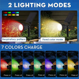 Solar Spot Lights Outdoor, 2-in-1 Wall Mount & Ground Stake 18 LEDs with 2 Lighting Modes, 7 Colors Changing, IP65 | Lumora
