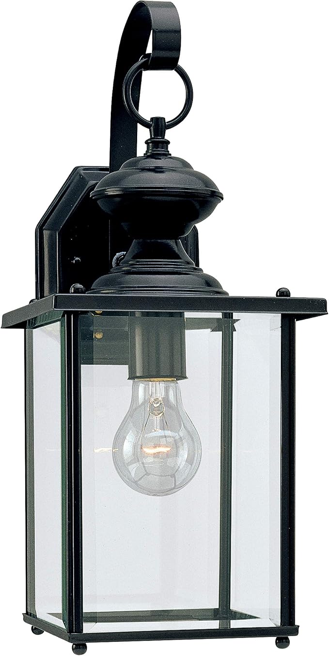 Generation Lighting 8458-12 Jamestowne Outdoor Wall Lantern Outside Fixture, One - Light, Black | Lumora