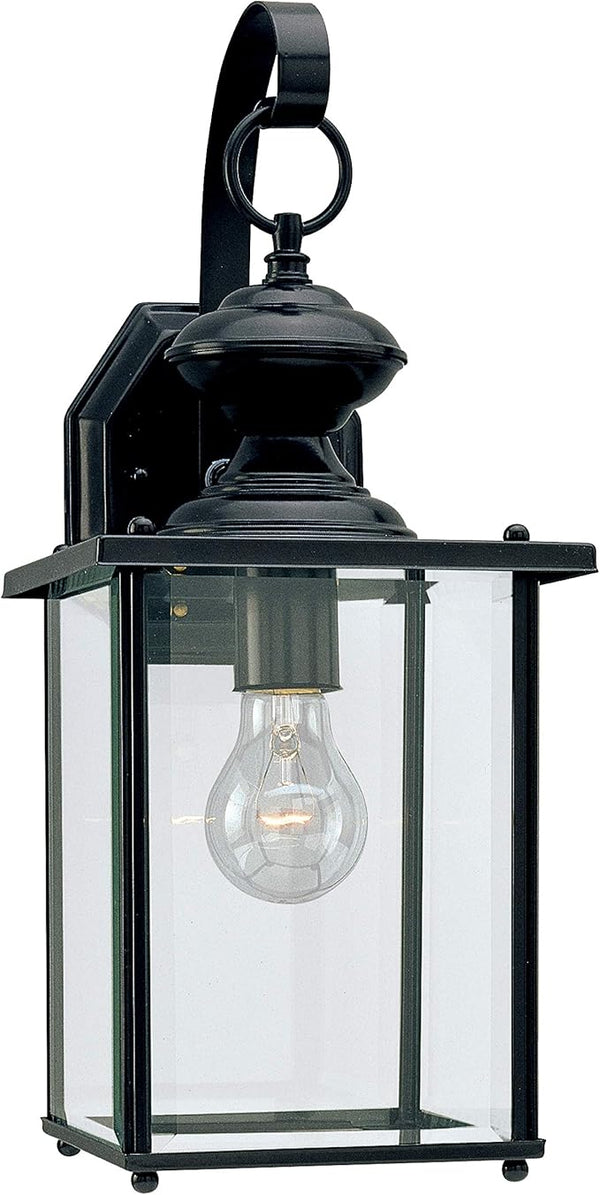 Generation Lighting 8458-12 Jamestowne Outdoor Wall Lantern Outside Fixture, One - Light, Black | Lumora
