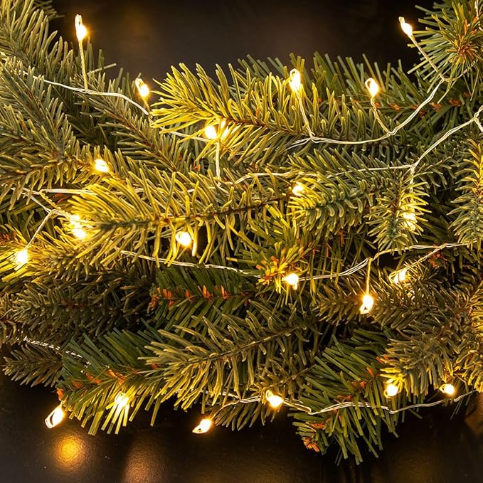 100FT Firecracker String Lights 1000 LED Warm White Plug in Indoor Silver Wire Cluster - Decorative Outdoor Light | Lumora