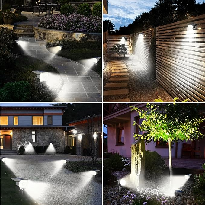 2 Pack Solar Spot Lights Outdoor, Solar Spotlights Outdoor Waterproof 2-in-1 Auto On/Off Landscape Lighting for | Lumora