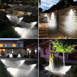 Peasur 4 Pack Solar Spot Lights - Outdoor Waterproof 2-in-1 Auto On/Off Solar Landscape Lighting for Outside Yard | Lumora