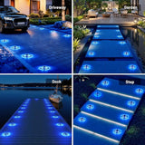 Solar Driveway Lights, 8 Pack Heavy Duty Driveway Lights Solar Powered 2 Color Mode (Cool White/Blue) IP68 | Lumora