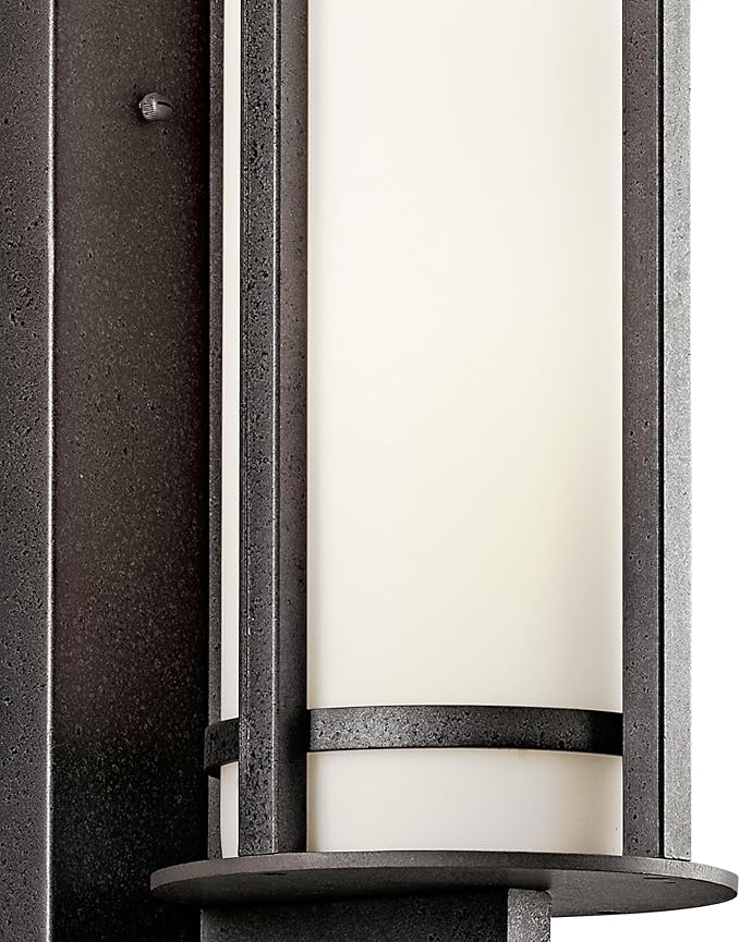 Kichler 49120AVIFL Camden Outdoor Wall 2-Light Fluorescent, Anvil Iron | Lumora