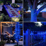 Lomotech Solar String Lights Outdoor - 2 Pack Total 66ft 200LED Solar Fairy Lights Waterproof 8 Modes Twinkle | Lumora