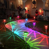 Solar Pathway Lights Outdoor 4 Pack, 10 Modes RGB Color Changing & White Solar Garden Lights, 17.5" IP65 Waterproof | Lumora