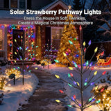 2 Packs Solar Holiday Lights, 80 LED Holiday Decorations Outdoor Solar Garden Lights, Waterproof Strawberry Pathway | Lumora
