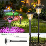 Solar Pathway Lights Outdoor Waterproof, Multicolor & Warm White Changing LED Solar Lights Christmas Decorations | Lumora