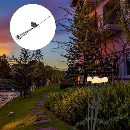 2pcs Solar Garden Lights Pathway Lights with 8 Flashing Modes Warm White Solar Outdoor Landscape Lighting for Yard and Patio Decor