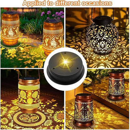 ZNYCYE Solar Light Replacement Top Parts 6 Pack(Top Size 3.31 inch,Bottom Size 2.83 inch)，7 Lumens Lantern Lids Waterproof Replacement Solar Light Tops, Lantern Replacement Parts for Outdoor Garden