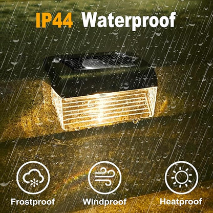 Solar Fence Lights Outdoor - 16 Pack Deck Lights 3000k Fence Light Solar Powered, IP55 Waterproof Setp Lights Outdoor for Deck, Outside Step, Patio, Yard, Backyard, Garden