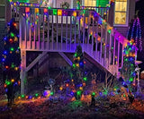 QITONG 2 Pack Multicolor Solar Christmas Lights, Each 66ft 200 LED Solar String Lights Outdoor Waterproof, 8 Modes | Lumora