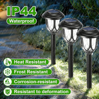 Tuanse 20 Pcs Solar Outdoor Garden Pathway LED Lights Bulk Solar Powered Landscape Yard Stake Lights Waterproof Auto On/Off for Lawn Patio Porch Walkway Driveway