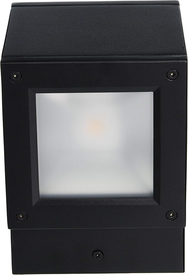 WAC Lighting WS-W2505-BK Rubix LED Outdoor Wall Light Fixture, Double Light, 3000K, Black