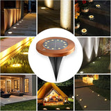 Outdoor In-Ground Lights Solar Disc Lights Outdoor Solar Garden Lights In Ground Solar Landscape Light 8 Pack 12 | Lumora