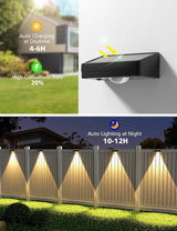 VOLISUN Solar Fence Lights, Fence Lights Solar Powered, IP65 Waterproof LED, RGB Color - Outdoor Path Light | Lumora