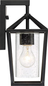 NUVO 60/6591 Hopewell Lighting Fixture, 1Lt Small Lantern, Matte Black - Outdoor Wall Light | Lumora
