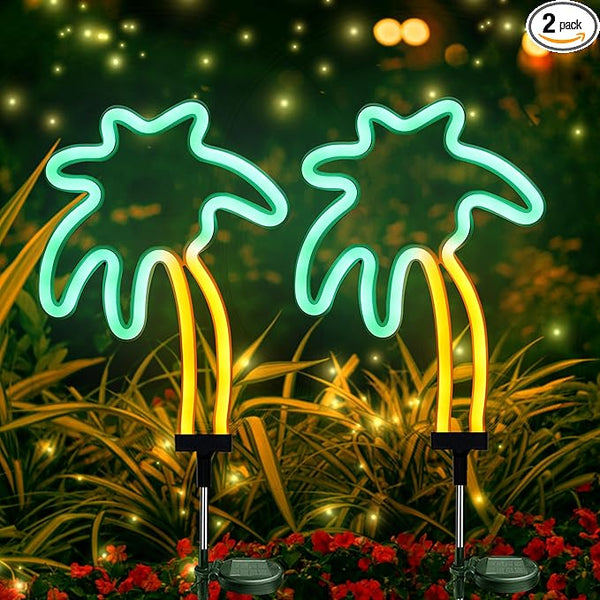 SunKite Coconut Solar Decorative Stake Lights - Outdoor Waterproof Neon Lights for Garden, Yard, Lawn, Pathway | Lumora