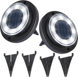 Flacchi Solar Lights Outdoor - Solar Powered Ground Lights Outdoor Solar Disk Light Waterproof Landscape Light for | Lumora