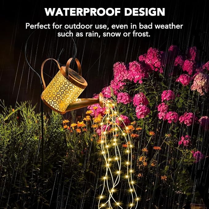 Solar Watering Can Light, LED Solar String Lights Waterproof Dual Mode Water Can Lights for Garden Patio Yard Pathway Lantern Plant Decoration