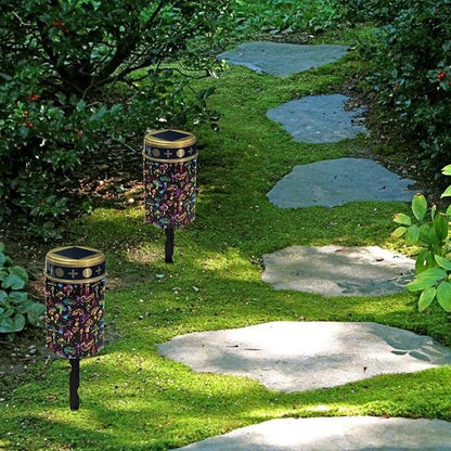 ZOUTAIRONG Solar Outdoor Lights, Solar Light for Cemetery Grave,Outdoor Solar Lights for Yard, Solar Lights Outdoor Waterproof Solar Garden Lights for Patio, Driveway Decoration Mushroom Print