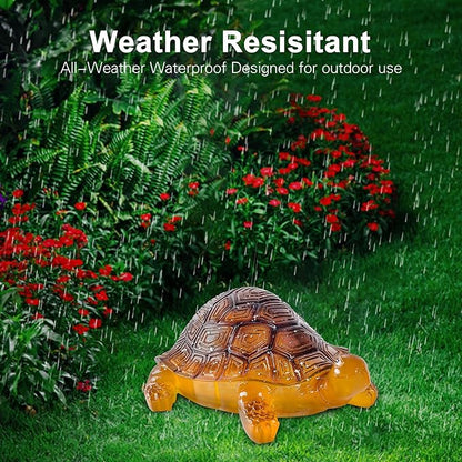 TIJNN Solar Turtle Lights Deck Decorative Lighting Statue Lawn Patio Backyard Outdoor Garden Decoration Housewarming Gift