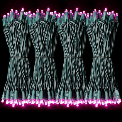 LAMPHOME Pink Valentine's Light, 50 LED 25 Ft Mini Christmas String Lights,Waterproof Pink Lights for Indoor Valentine's Day Garland Wedding Party Festival Xmas Tree Decoration,Commercial Grade