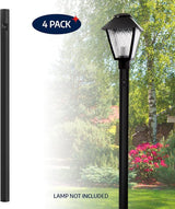 Solus 7-Foot Direct Burial Lamp Post – Aluminum Outdoor Light Pole with Dusk-to-Dawn Sensor – Fits 3" Fixtures – | Lumora