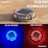 SIEDiNLAR Solar Deck Lights Outdoor 2 Modes 16 LEDs Driveway Markers Dock Light Solar Powered Waterproof for Ground | Lumora